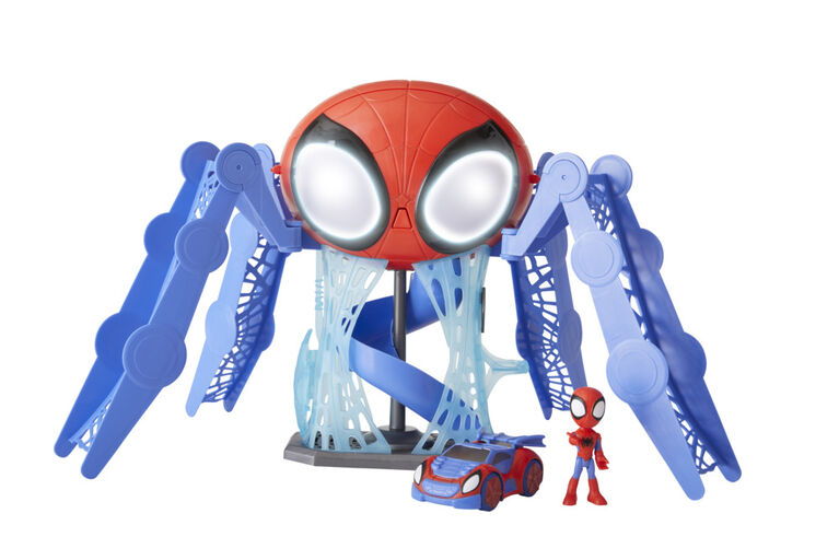 Marvel Spidey and His Amazing Friends Web-Quarters Playset With Lights and Sounds