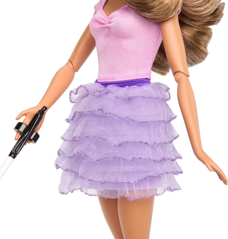 Barbie Fashionistas Doll #228 Blind Barbie Doll Wearing Pastel Outfit with Cane and Sunglasses