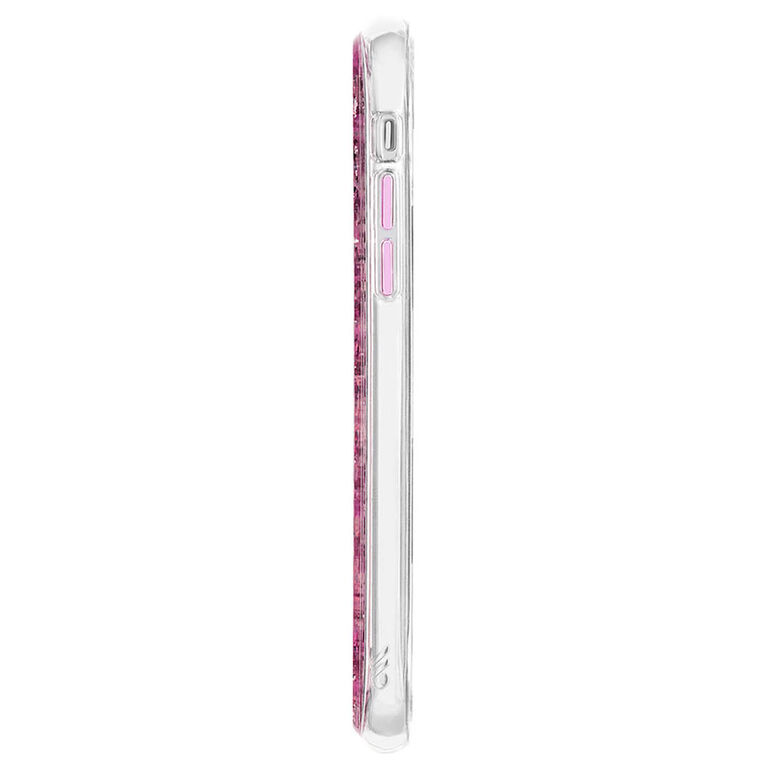 Étui rigide ajusté Karat de Case-Mate pour iPhone Xr, rose fleur ditsy