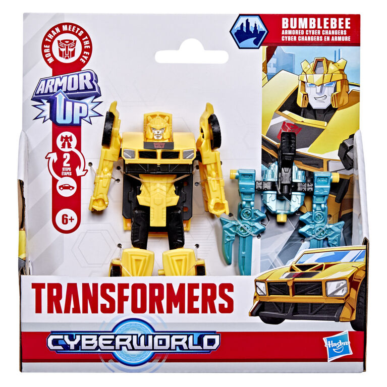 Transformers CYBERWORLD Armored Cyber Changers Bumblebee Action Figure