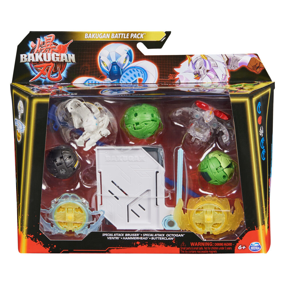Bakugan Battle 5 Pack Special Attack Bruiser Octogan Ventri Hammerhead Butterclaw Customizable Spinning Action Figures Toys R Us Canada