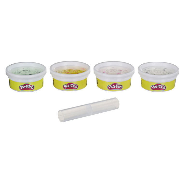 Play-Doh Color Burst, 4 pots de pâte atoxique, thématique de la crème glacée