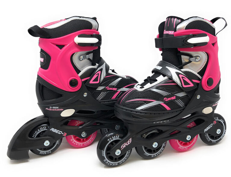 Chicago Skates Pink MA7 Adjustable Rollerblades Size J13-4