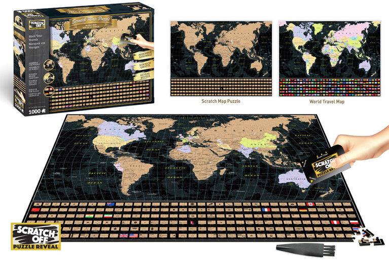Scratch Off: World Map Scratch - 1000 pcs