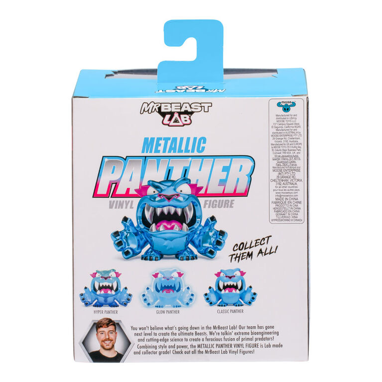 MrBeast Lab Classic Panther Vinyl Figure. Metallic Panther