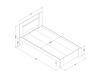 Reevo Complete Bed with Headboard- Pure White