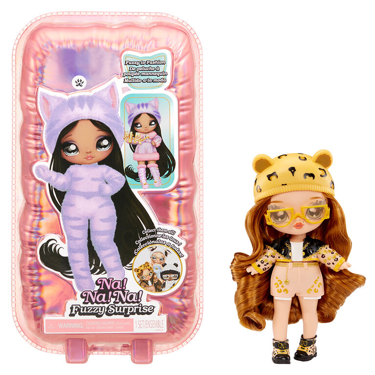 Na Na Na Fuzzy Surprise série 1 Jenny Jaguar - Poupée-mannequin articulée de 7 po (18 cm)