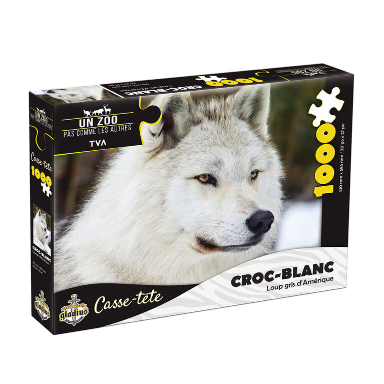 Casse-tête un zoo pas comme les autres - Croc Blanc - 1000 morceaux