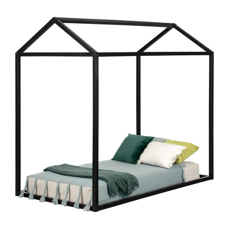 Sweedi Twin House Bed Matte Black