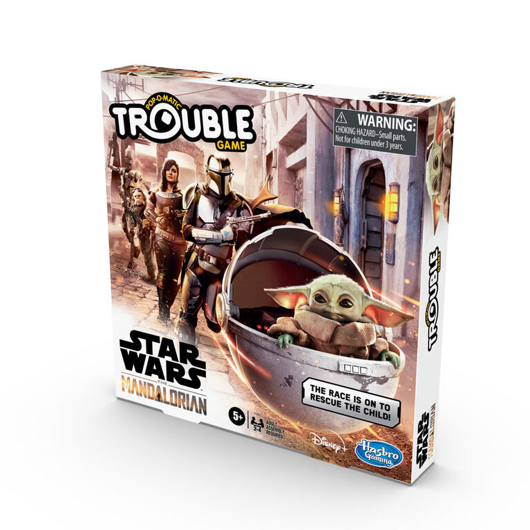 Trouble : édition Star Wars The Mandalorian, jeu de plateau - Édition anglaise - les motifs peuvent varier