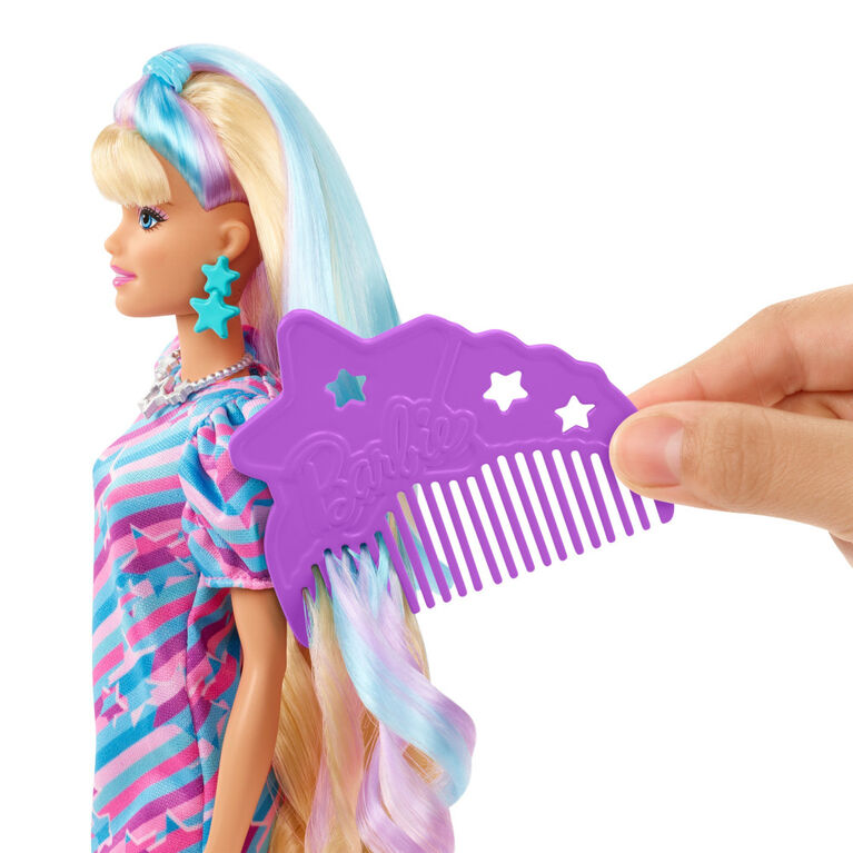 Barbie -Ultra Chevelure - Poupée à thème d'étoiles, cheveux 21,59cm