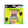 Marqueurs lavables Crayola néon, 10 pièces