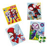 Marvel, 4 Jigsaw Puzzle Bundle 48-Piece Spidey and his Amazing Friends with Portable Rope Gift Box, for Kids Ages 4 and up