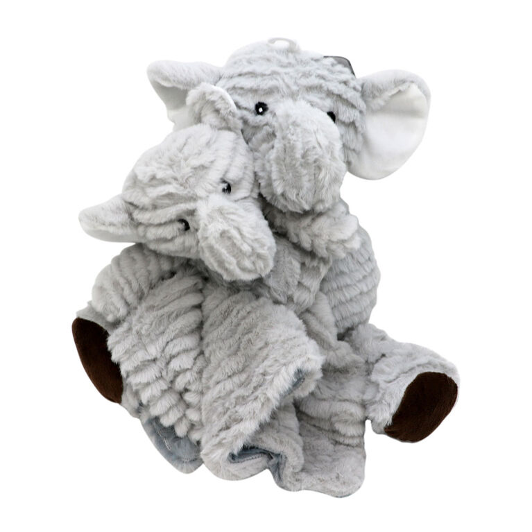 Amor Bebe Peluche striée avec Nunu : Éléphant gris