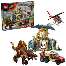 LEGO Jurassic World Mission Aérienne Spinosaure et Quetzalcoatlus, Jouet de Construction de Dinosaures pour Enfants 76976