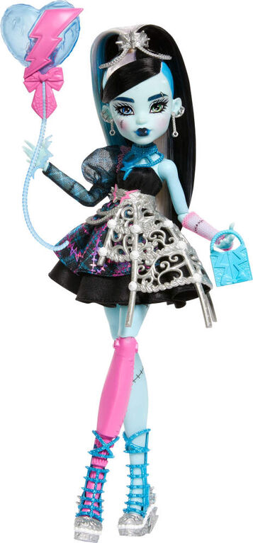 Monster High Scary Sweet Birthday Frankie Stein Doll in Party Dress with Balloon & Gift