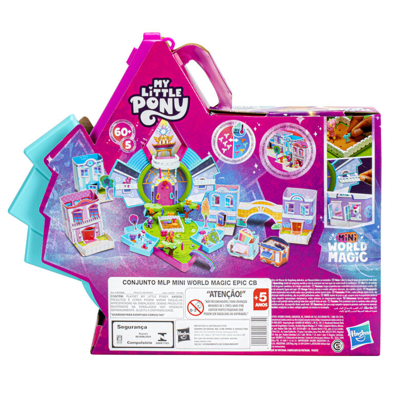 My Little Pony Mini Monde Magique Mini maison de cristal, coffret créatif avec 5 figurines de collection