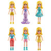 Polly Pocket 2 Dolls and 25 Accessories, Color-Change Seashine Mermaid Fashion Pack