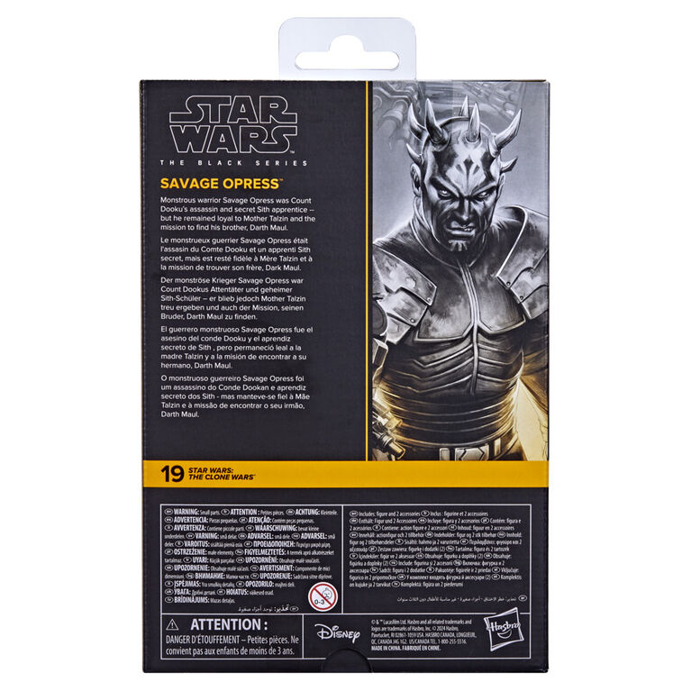 Star Wars The Black Series Savage Opress, Star Wars: The Clone Wars Deluxe Collectible 6 Inch Action Figure