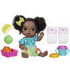 Baby Alive Fruity Sips Doll, Lime, 12-inch Baby Doll Set, Drinks and Wets, Pretend Juicer, Black Hair