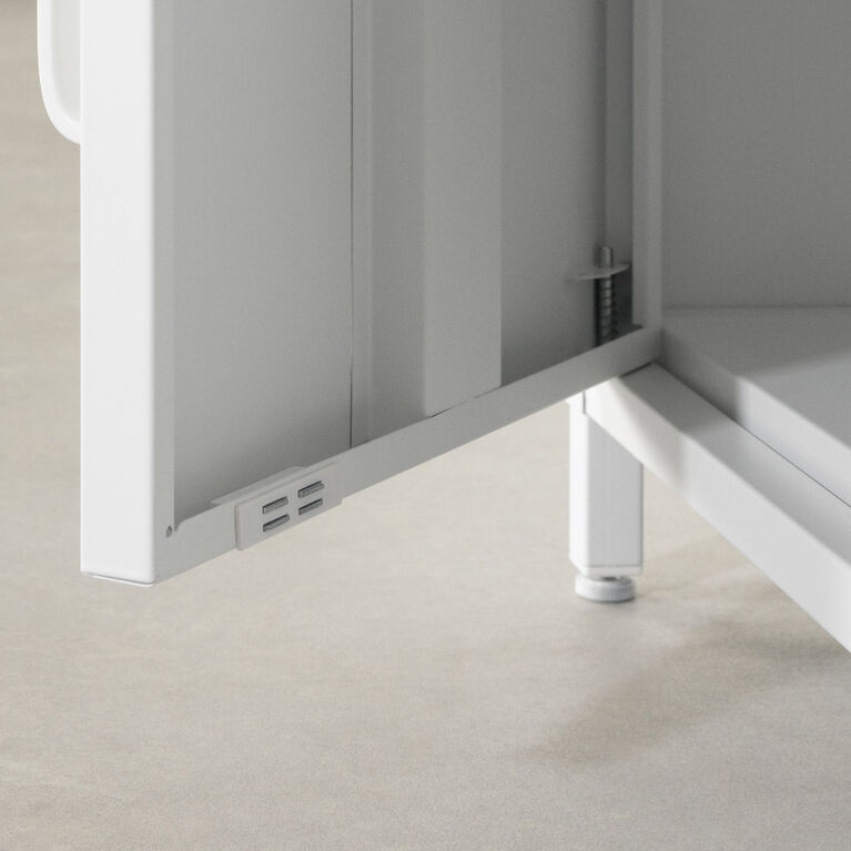 Sweedi Metal 1-Door Nightstand White