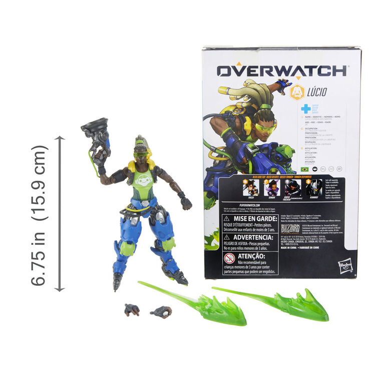 Overwatch Ultimates Series - Figurine articulée de collection Lucio de 15 cm.