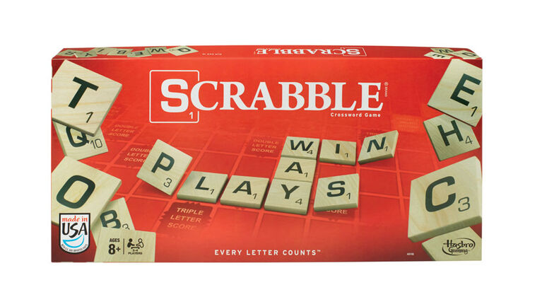 Hasbro Gaming - Jeu Scrabble - Édition anglaise - les motifs peuvent varier