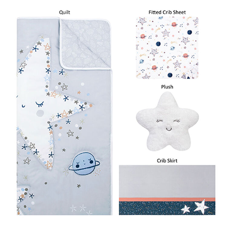 Sammy & Lou 4 Piece Crib Bedding Set - Starlight
