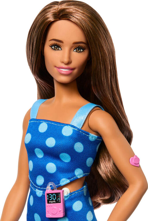 Barbie Fashionistas Doll with Type 1 Diabetes in Polka Dot Outfit