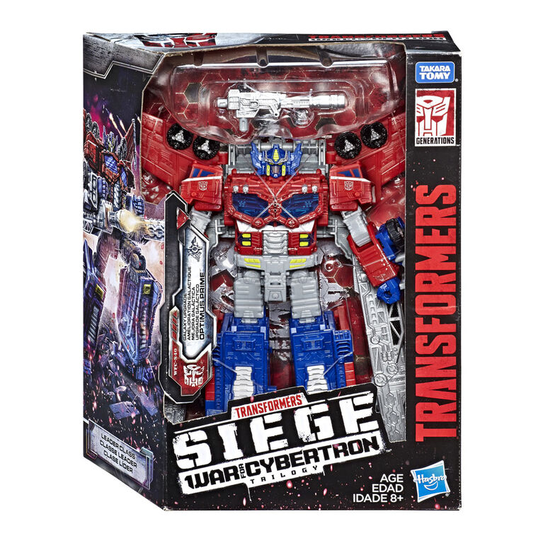 Transformers Generations War for Cybertron : Siege, figurine de classe leader Optimus Prime Amélioration galactique WFC-S40.