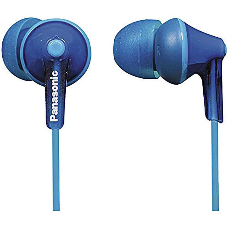 Écouteurs ergonomiques à isolation sonore RPHJE125 de Panasonic - bleu