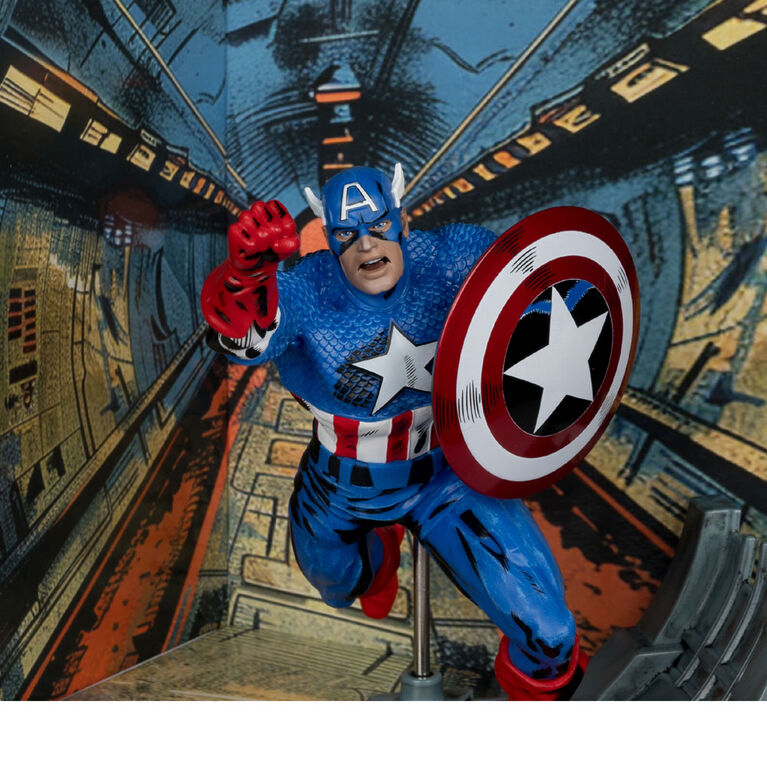 Marvel Captain America 1:10th Scale Collectible with Scene (Captain America #100)