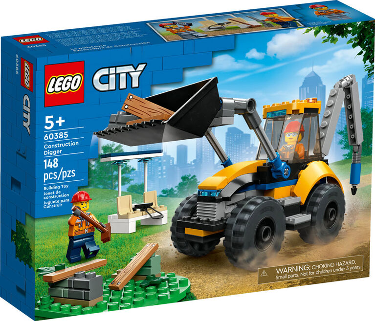 LEGO City Construction Digger 60385 Building Toy Set (148 Pieces)