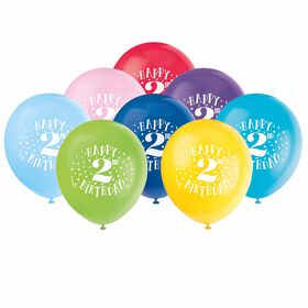 8 Balloons 12 Po - "Happy 2nd Birthday" - Édition anglaise