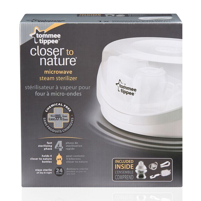 Tommee Tippee Closer to Nature Stérilisateur À Vapeur Pour Micro-Ondes.