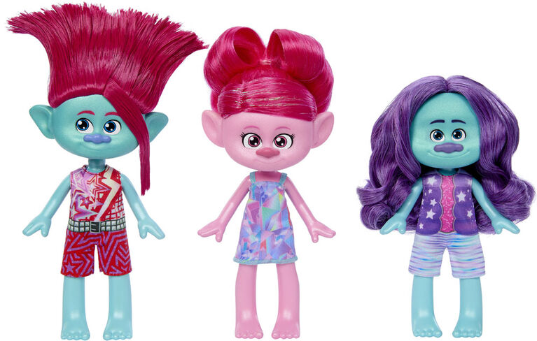 DreamWorks Trolls Band Together - Trio Tendance, 3 poupées