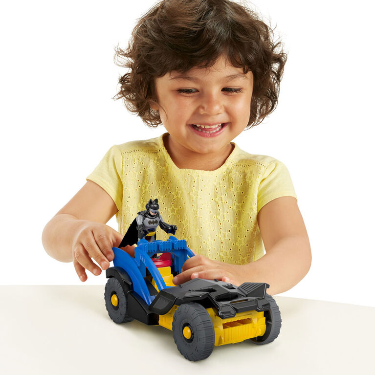 Imaginext DC Super Friends Batman Toy Rally Car with Disk Launcher and Figure, Preschool Toys