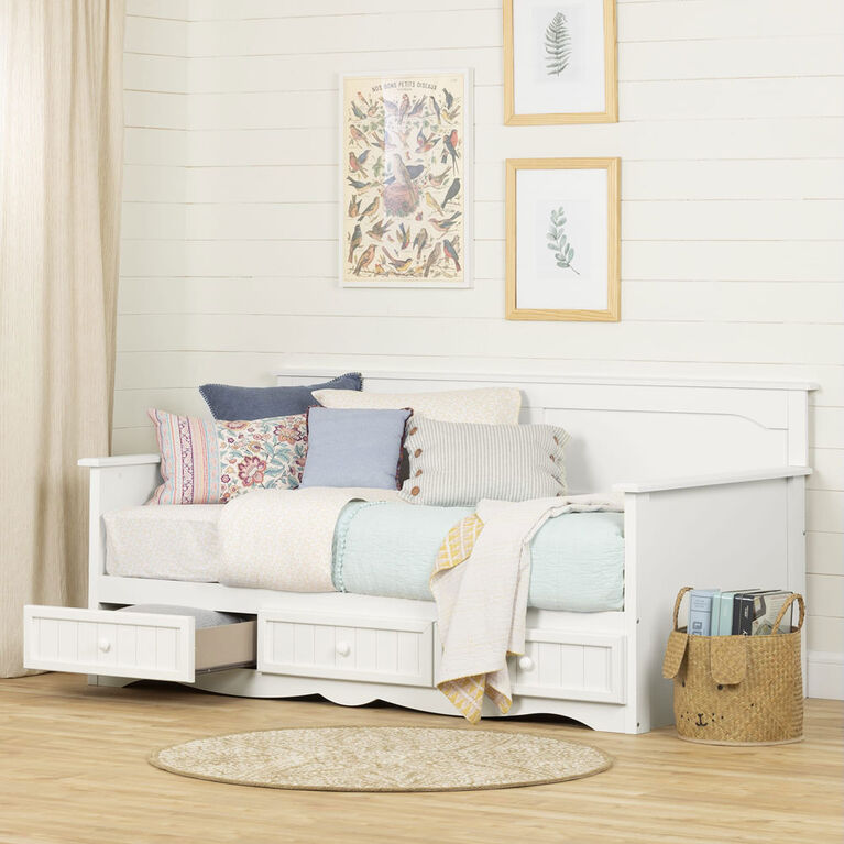 South Shore, Daybed with Storage - Pure White