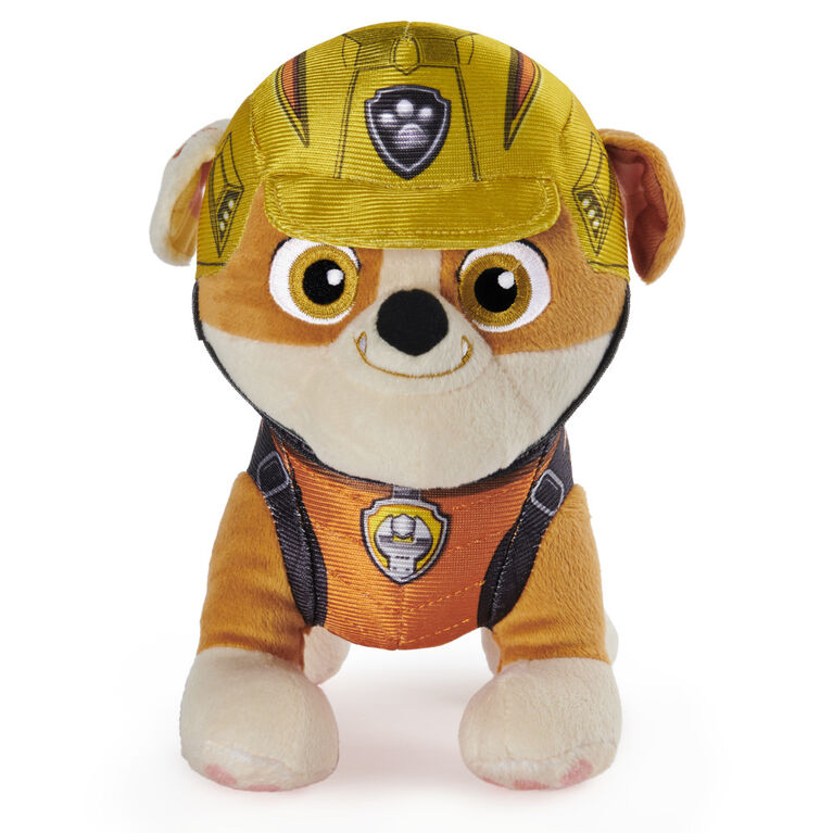 PAW Patrol, Dino Rescue Rubble, Stuffed Animal Plush Toy, 8 inch