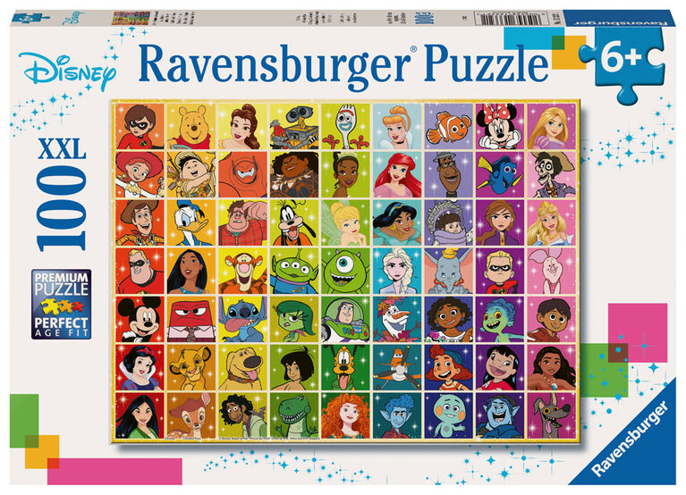 Ravensburger - Puzzle XXL De 100Pc Palette De Couleurs Des Personnages Disney Pixar