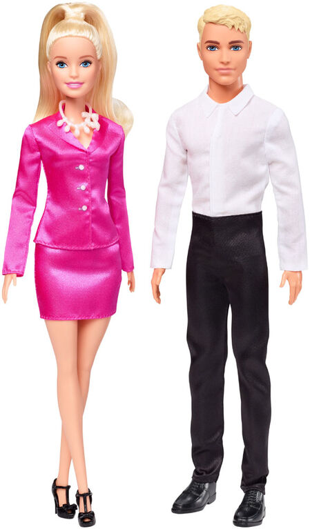 Barbie and Ken Dolls with 5 Outfits for Each, Blonde