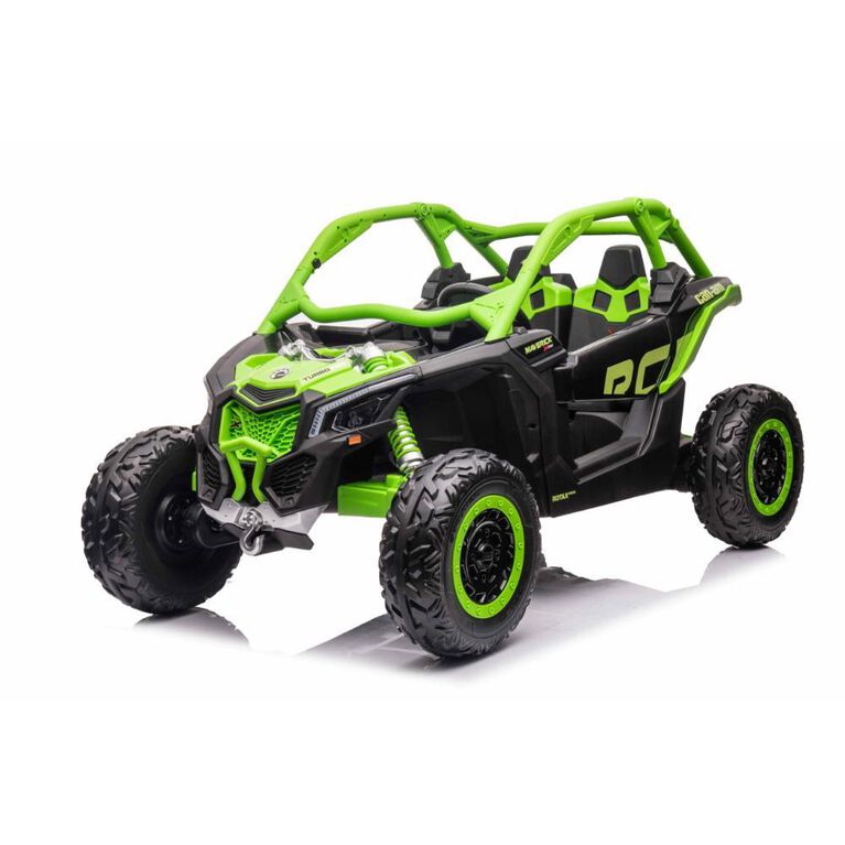 KIDSVIP Can-Am Maverick 2X24V Buggy UTV 4X4 pour enfants et tout-petits avec RC - Vert