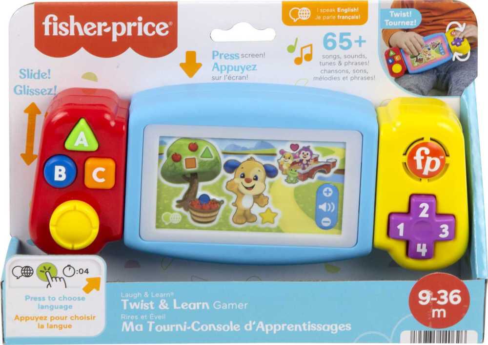 Fisher Price Laugh and Learn Twist and Learn Gamer Pretend Video Game Toddler Toy Multi Language Version