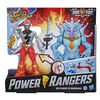 Power Rangers Dino Fury Battle Attackers - 2-Pack Red Ranger vs. Doomsnake Martial Arts Kicking Action Figure