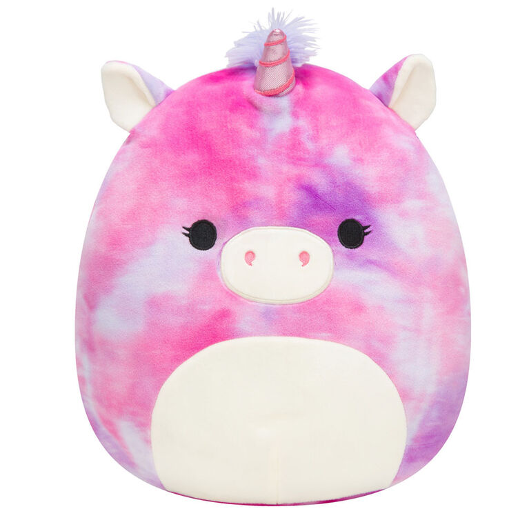 Squishmallows 12" - Licorne tie-dye violette et rose Lola
