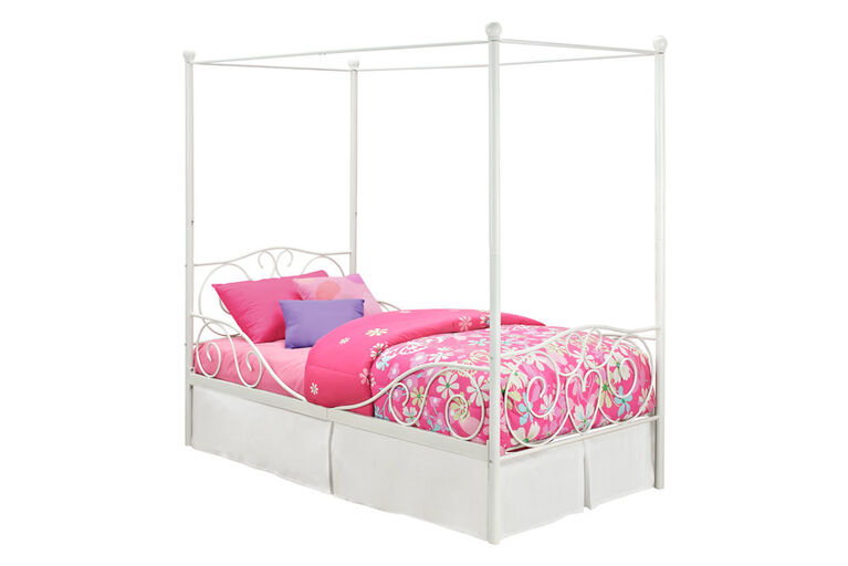 DHP - Canopy Twin Metal Bed, White | Toys R Us Canada