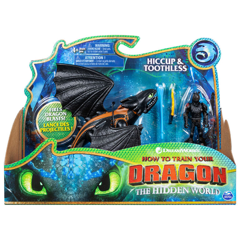 How To Train Your Dragon, Toothless and Hiccup, Dragon with Armored Viking Figure