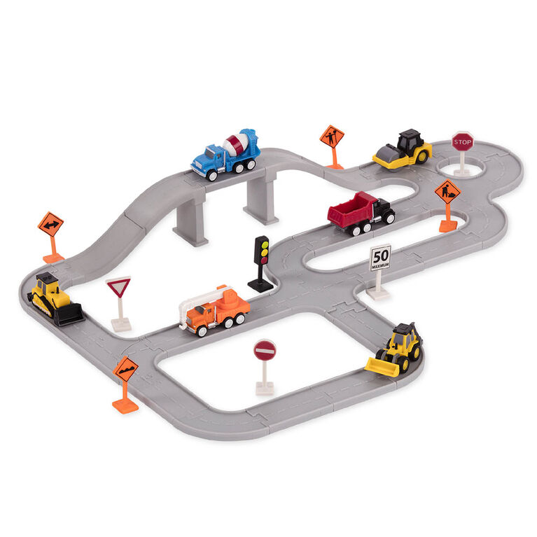 Driven, Construction Crew, Toy Construction Set with Miniature Vehicles