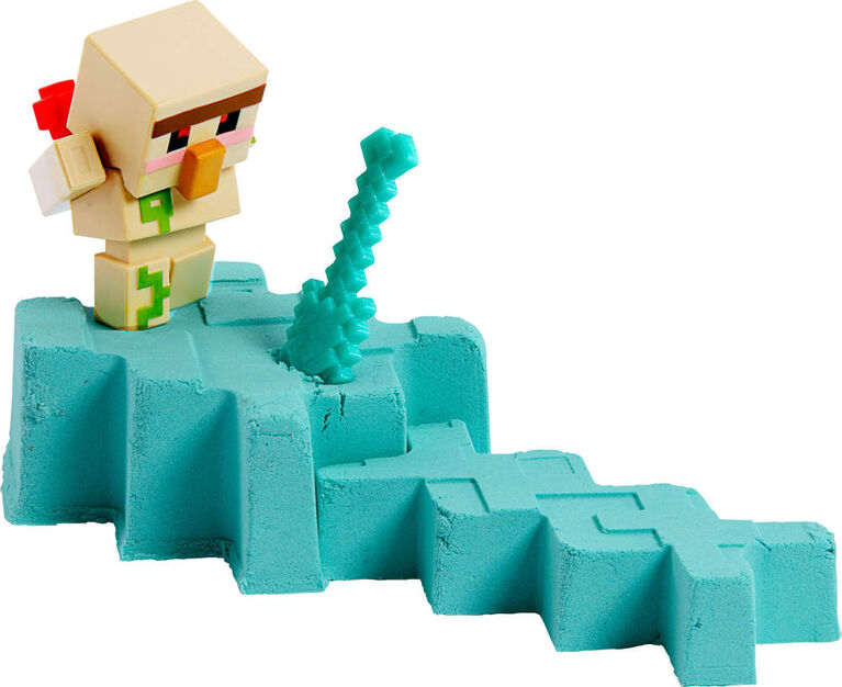 Minecraft Mini Mode Mining Action Figures with Reveal, Accessory & Moldable Sand (Characters May Vary)
