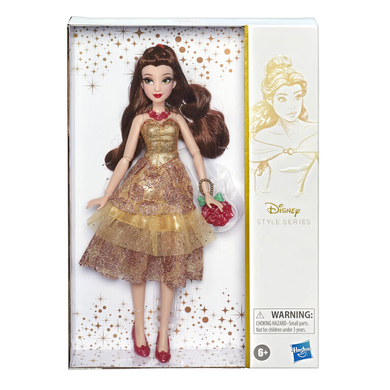 Disney Princess, série Style, poupée Belle au style moderne avec sac à main et chaussures